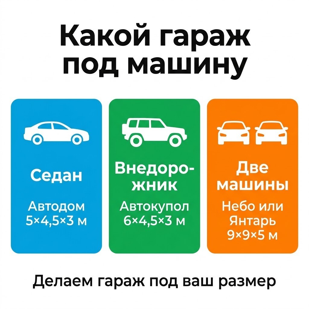 Какой надувной гараж выбрать под седан, внедорожник и две машины