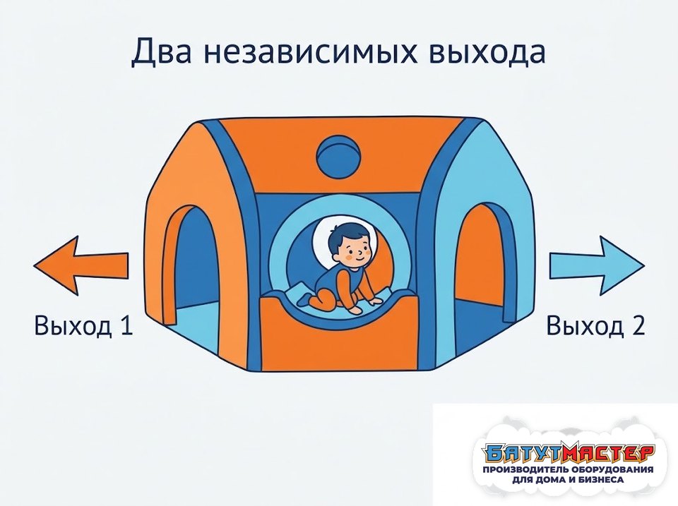 Два независимых выхода из закрытого игрового тоннеля или домика