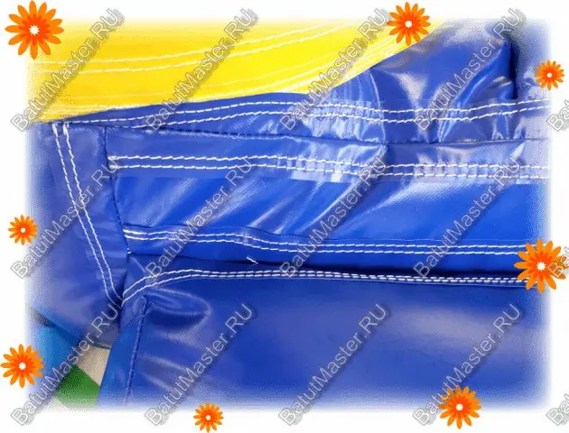 Прошивка и усиление стыков и угловых мест батута с бассейном