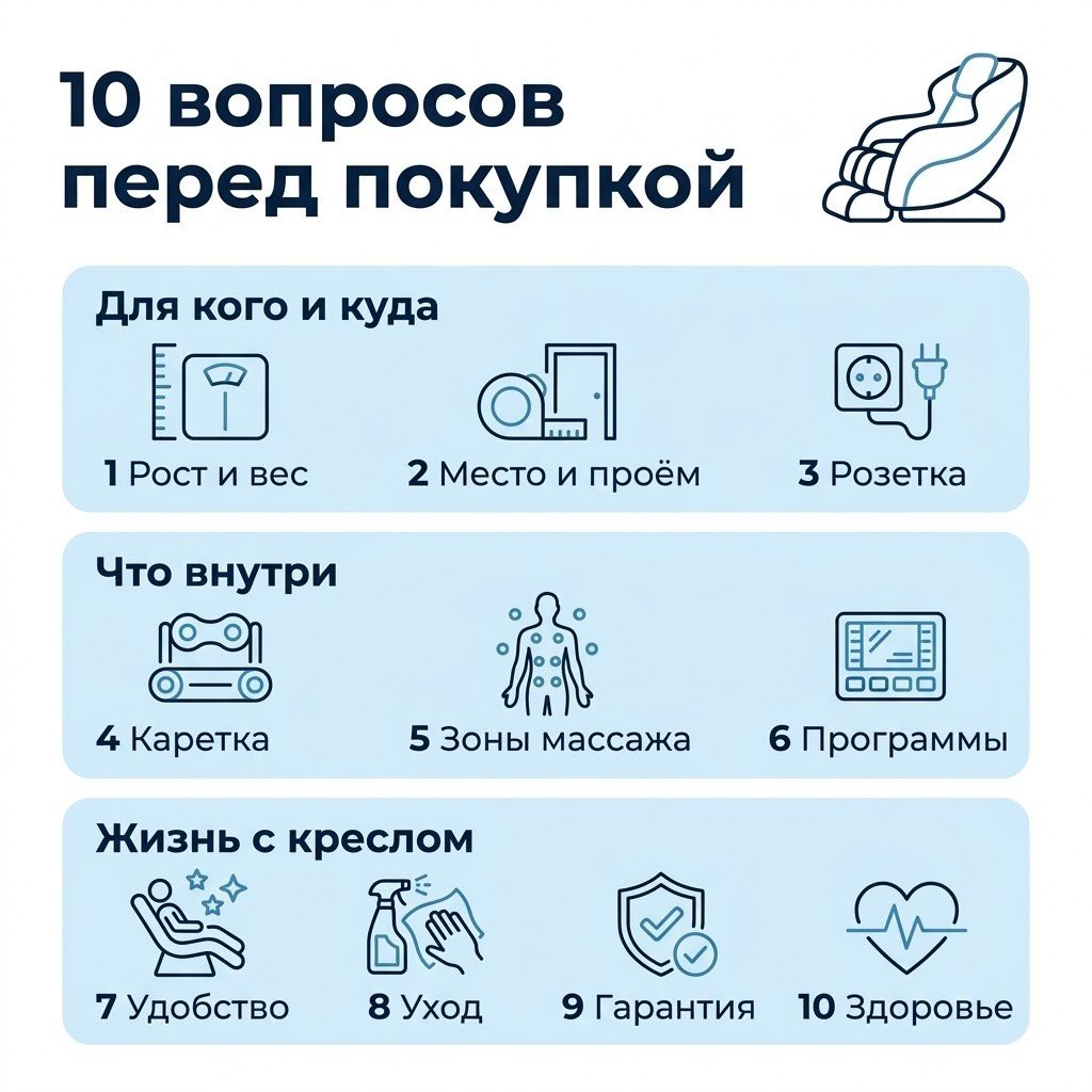 Десять вопросов перед покупкой в одной картинке.
