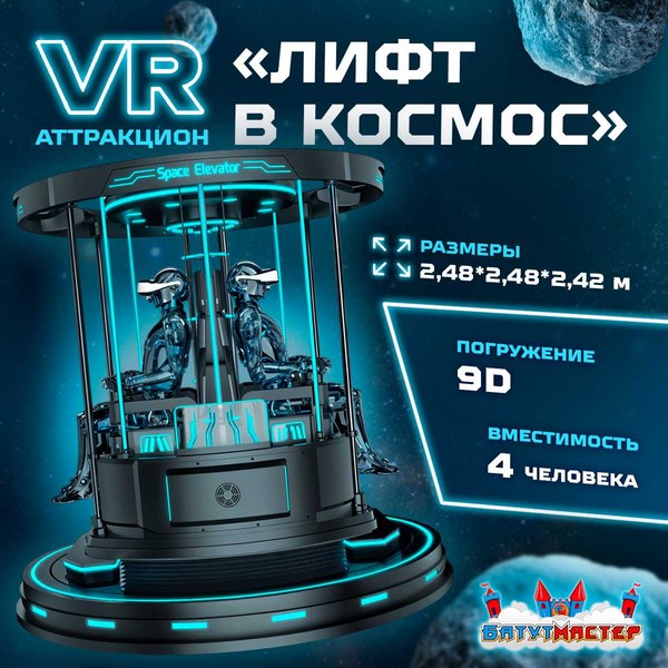 VR-аттракцион «Лифт в космос» 2,48×2,48×2,42 м